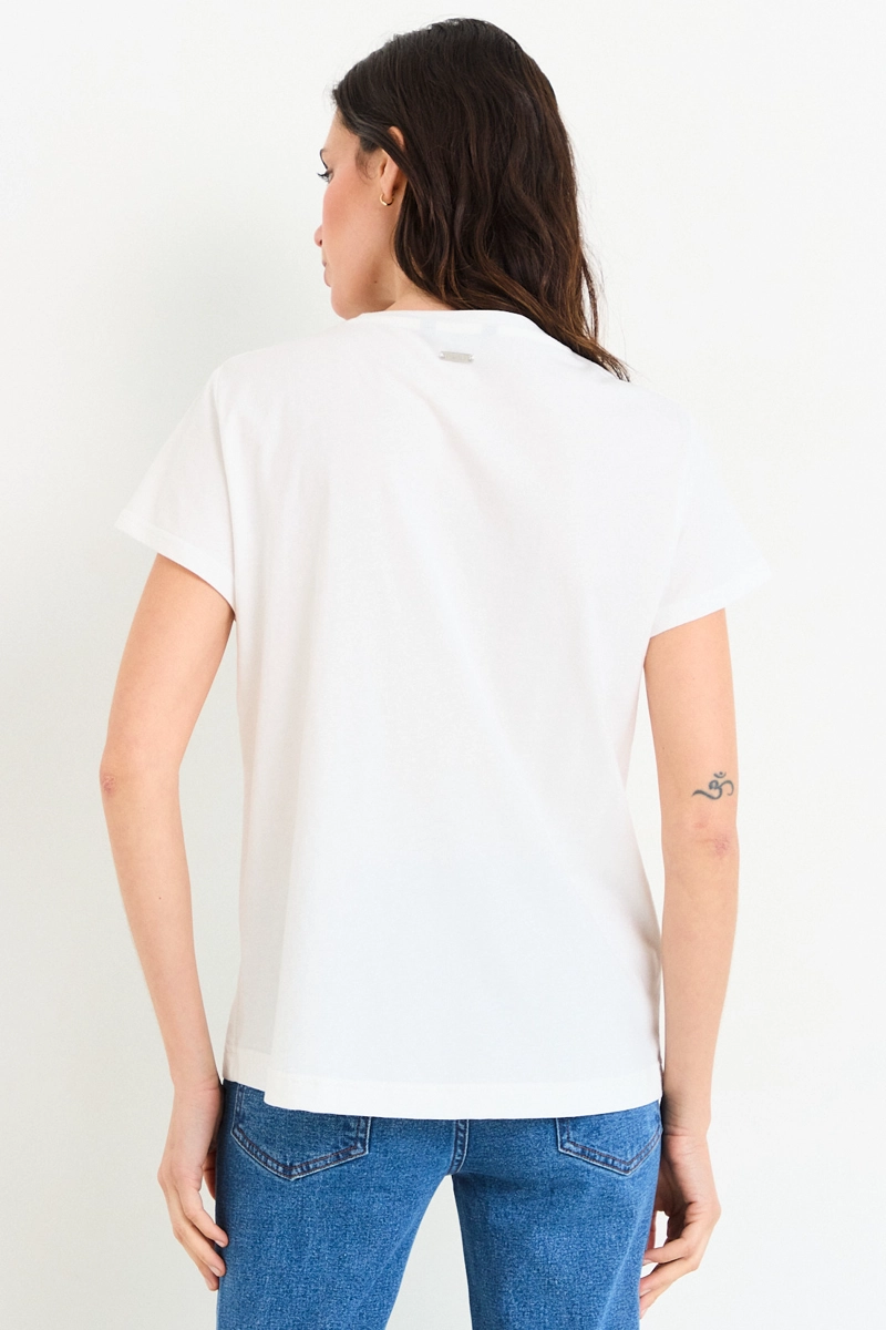 POLERA MANGA CORTA CRUDO MUJER ASH - 3