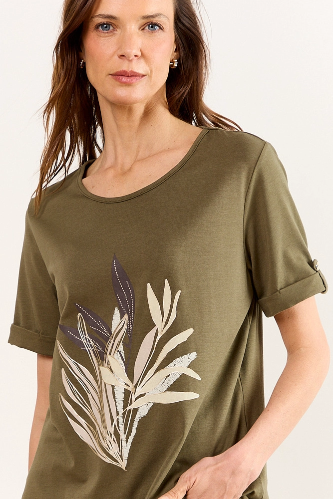 POLERA MANGA CORTA AVELLANA MUJER MA GRIFFE - 2
