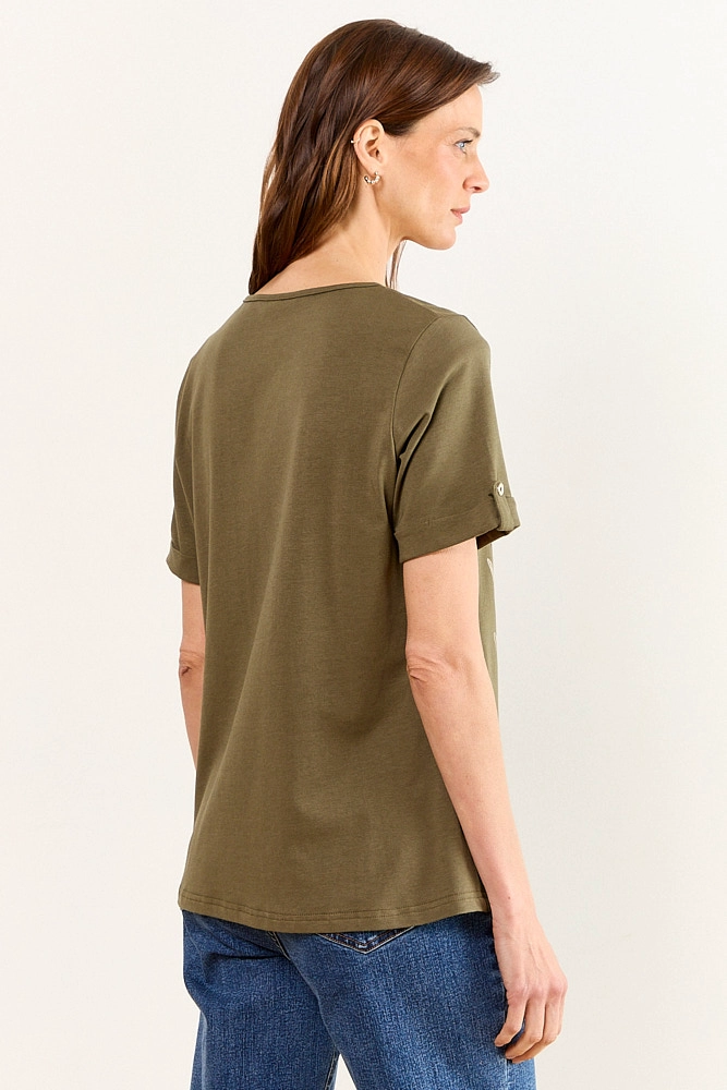 POLERA MANGA CORTA AVELLANA MUJER MA GRIFFE - 3