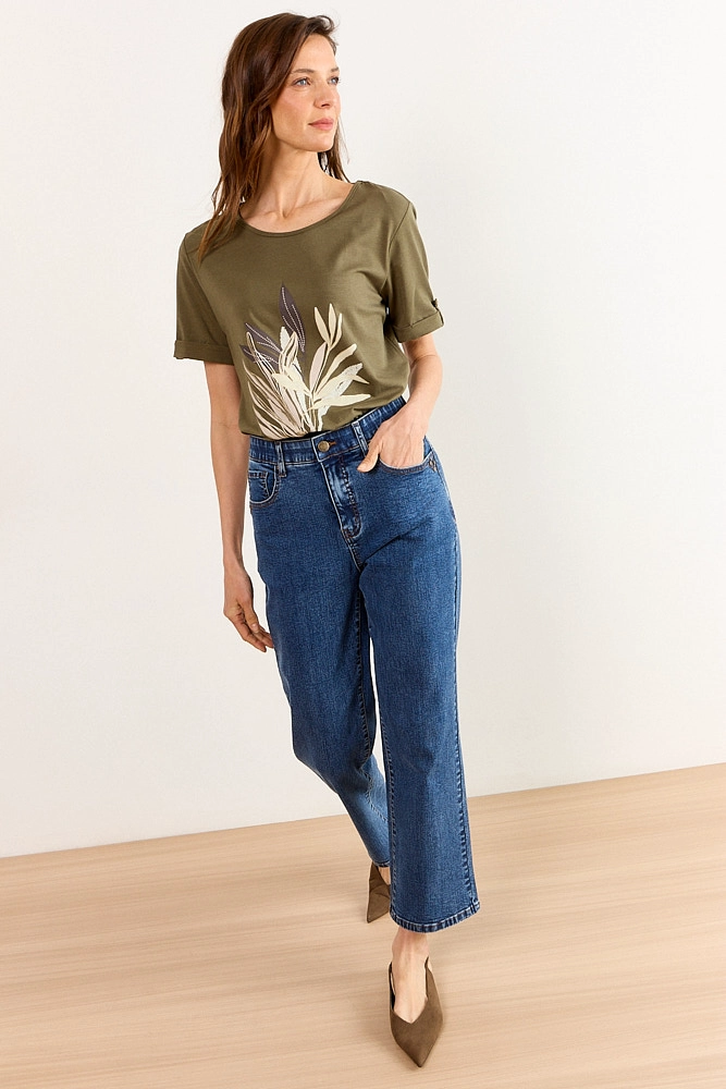 POLERA MANGA CORTA AVELLANA MUJER MA GRIFFE - 4