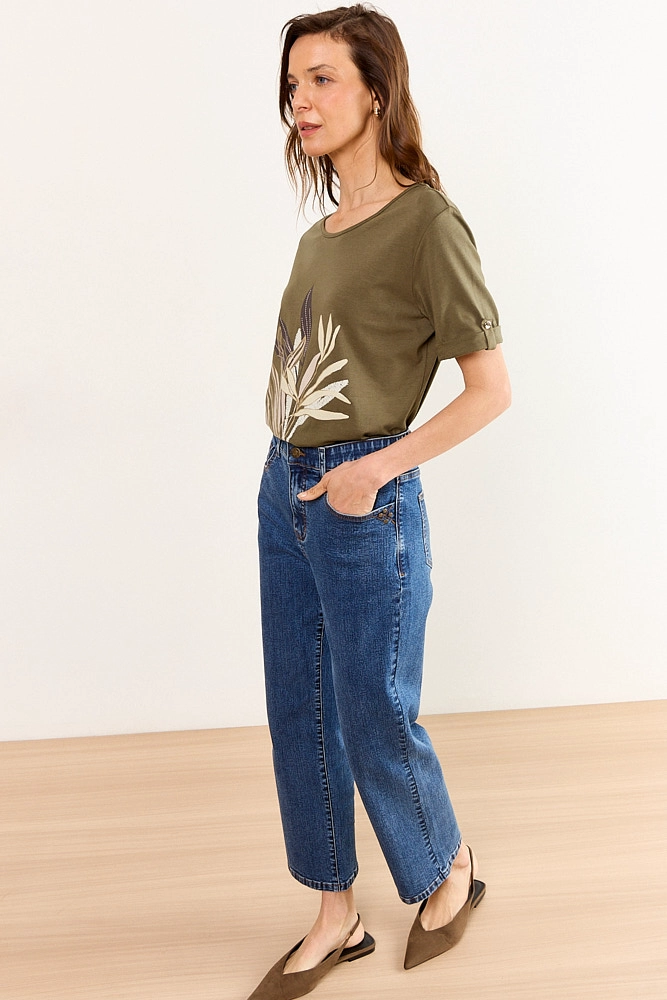 POLERA MANGA CORTA AVELLANA MUJER MA GRIFFE - 5