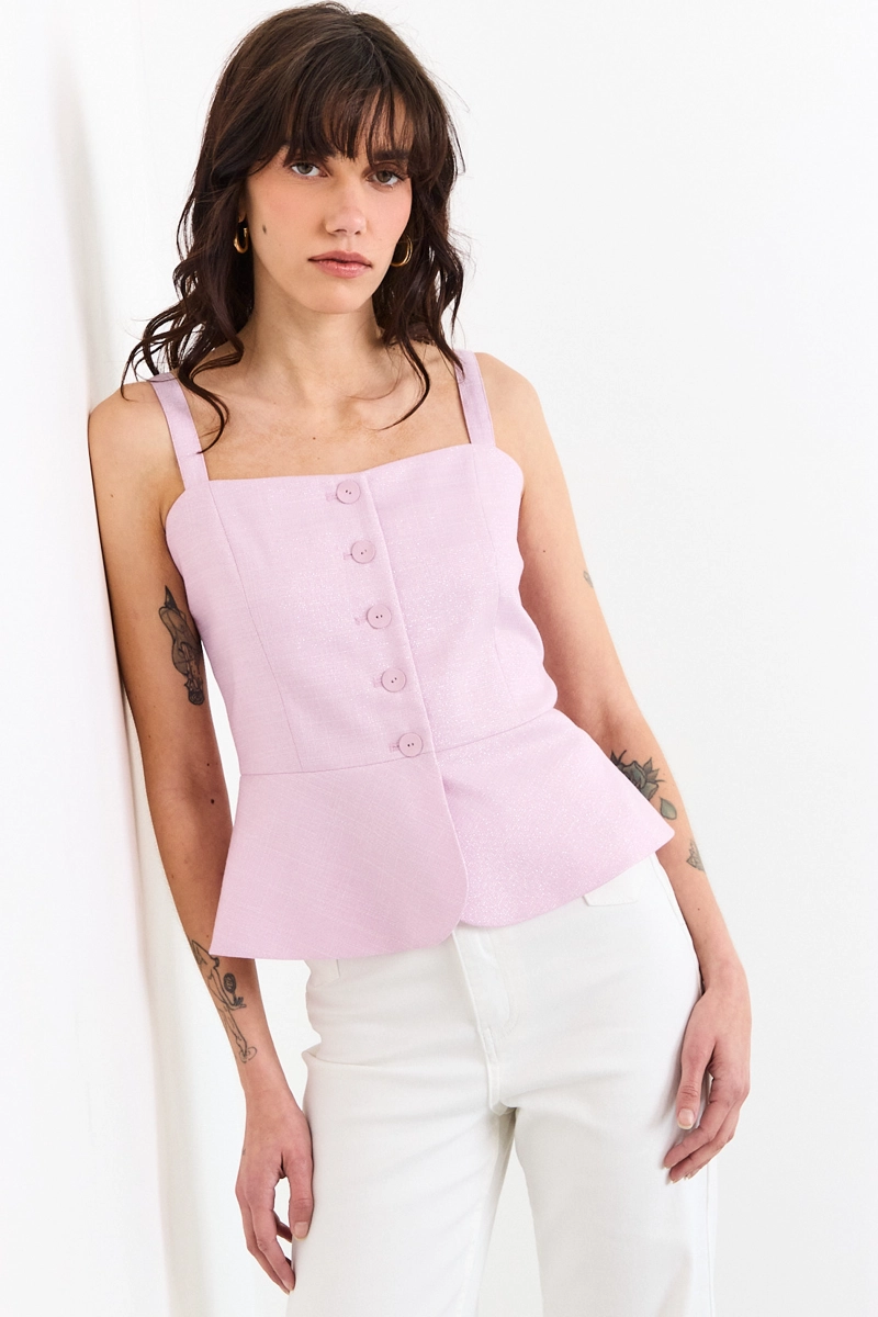 BLUSAS SIN MANGA ROSA MUJER IO - 1