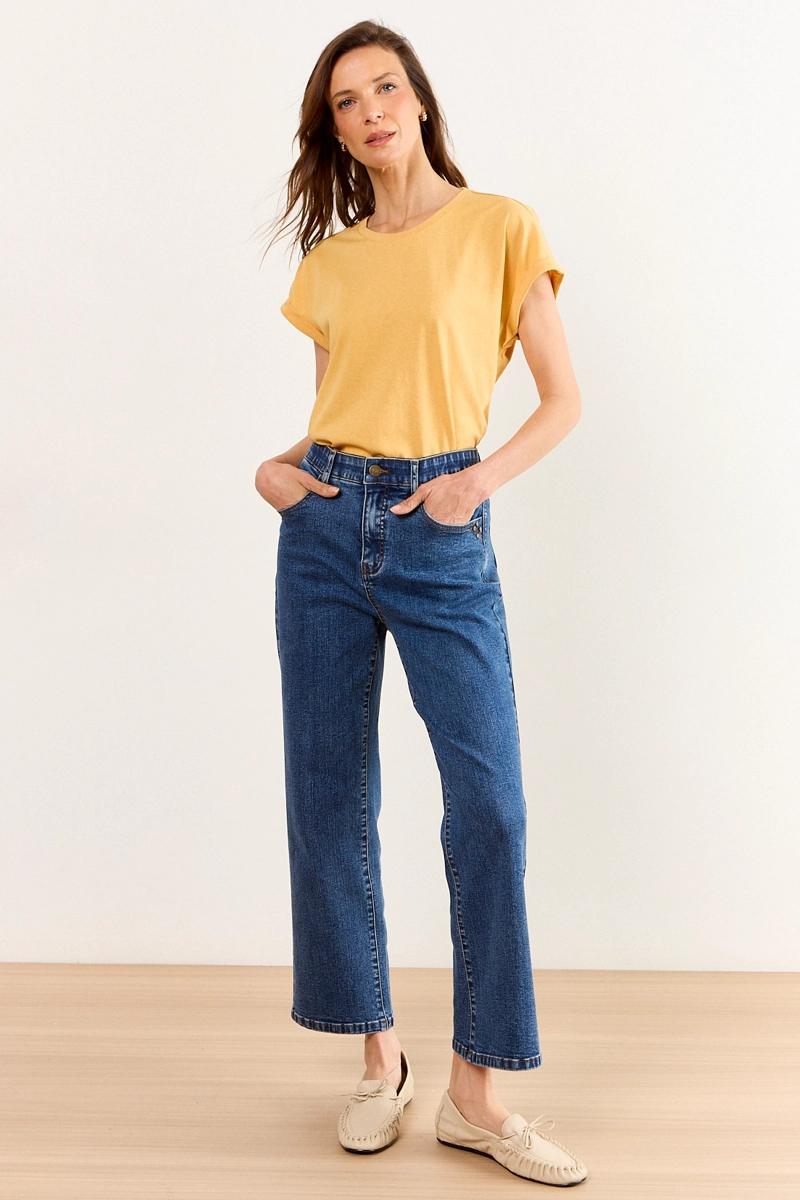 POLERA MANGA CORTA AMARILLO MUJER MA GRIFFE - 5