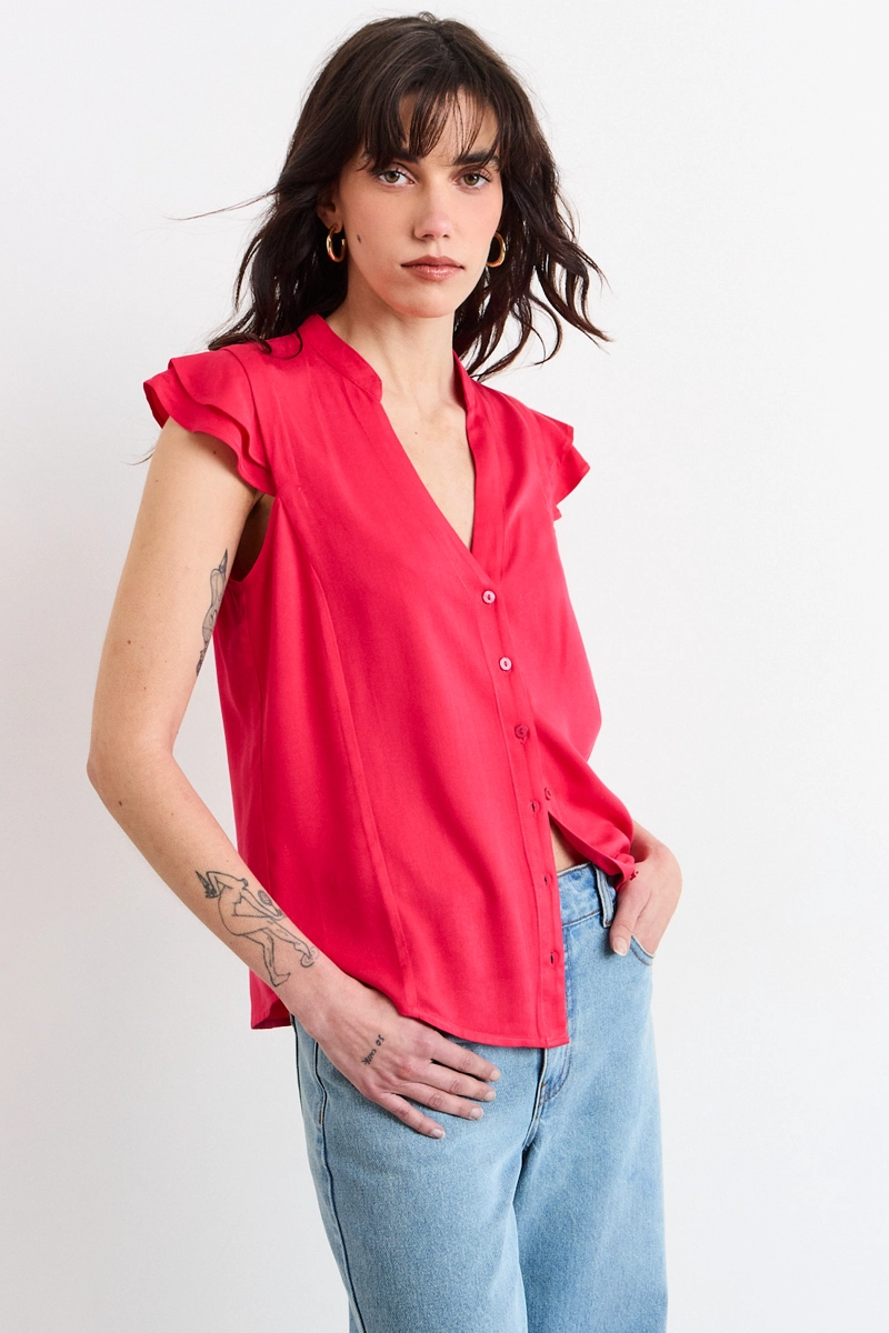 BLUSAS SIN MANGA FUCSIA MUJER IO - 1