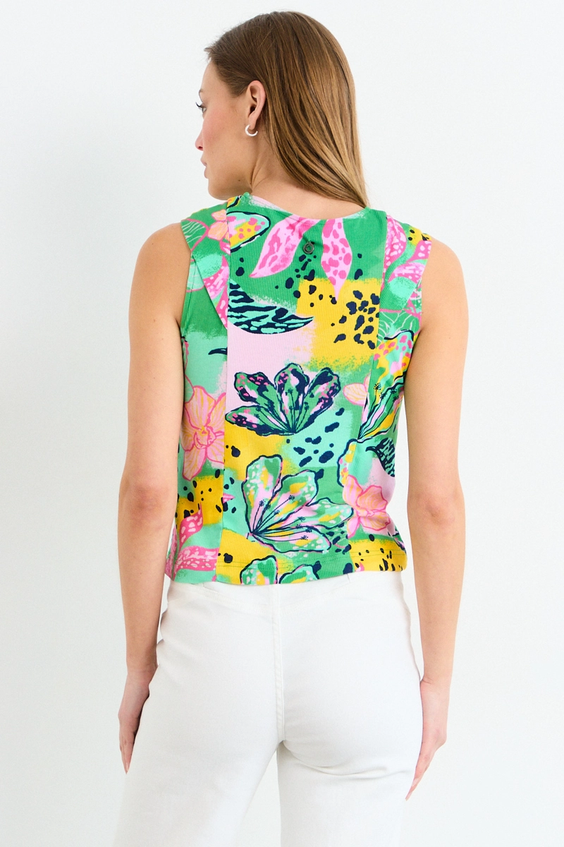 POLERA SIN MANGAS VERDE MUJER IO - 3