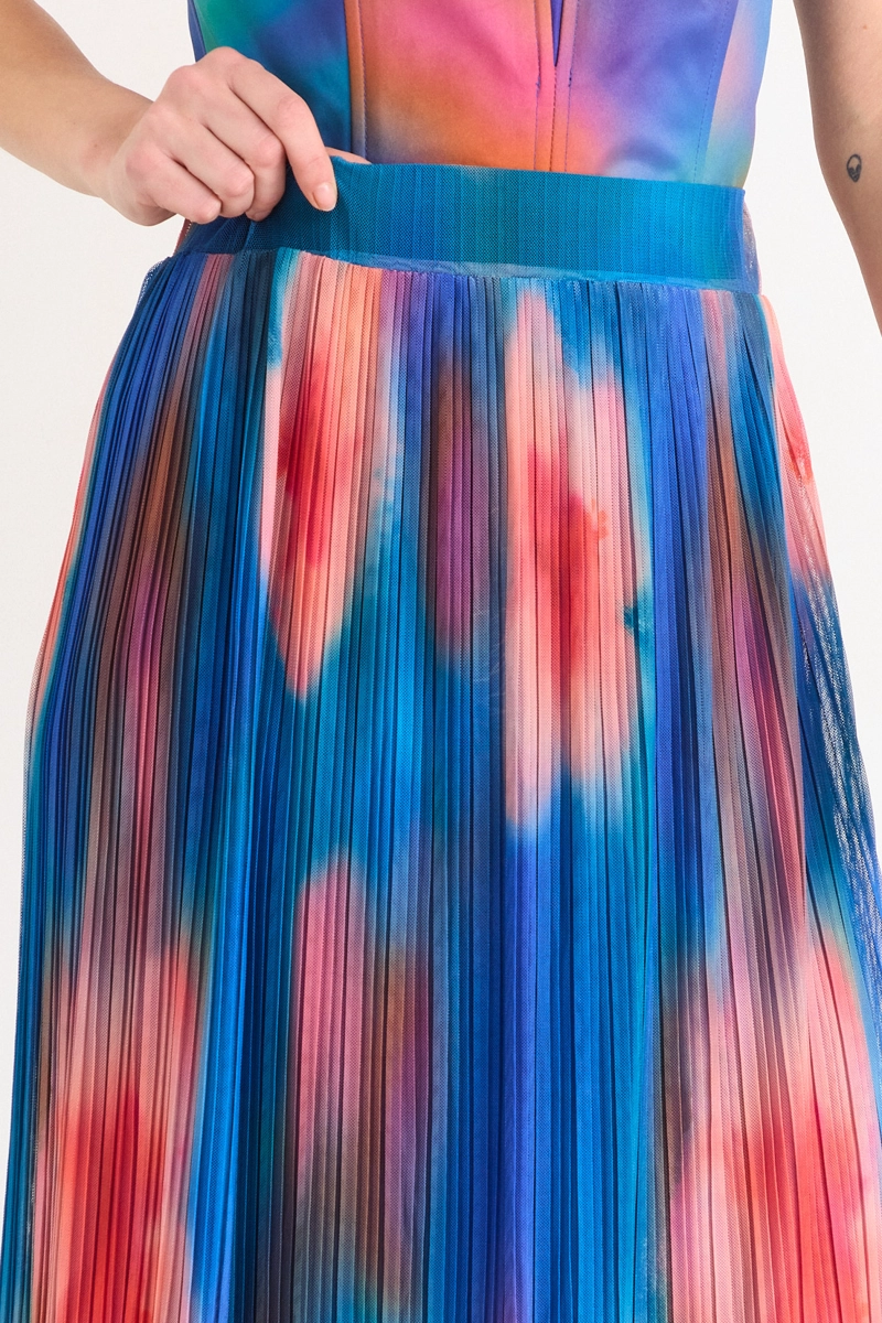 FALDA LARGA AZUL MUJER IO - 3
