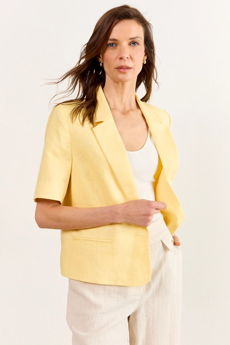 BLAZER AMARILLO MUJER MA GRIFFE - 1