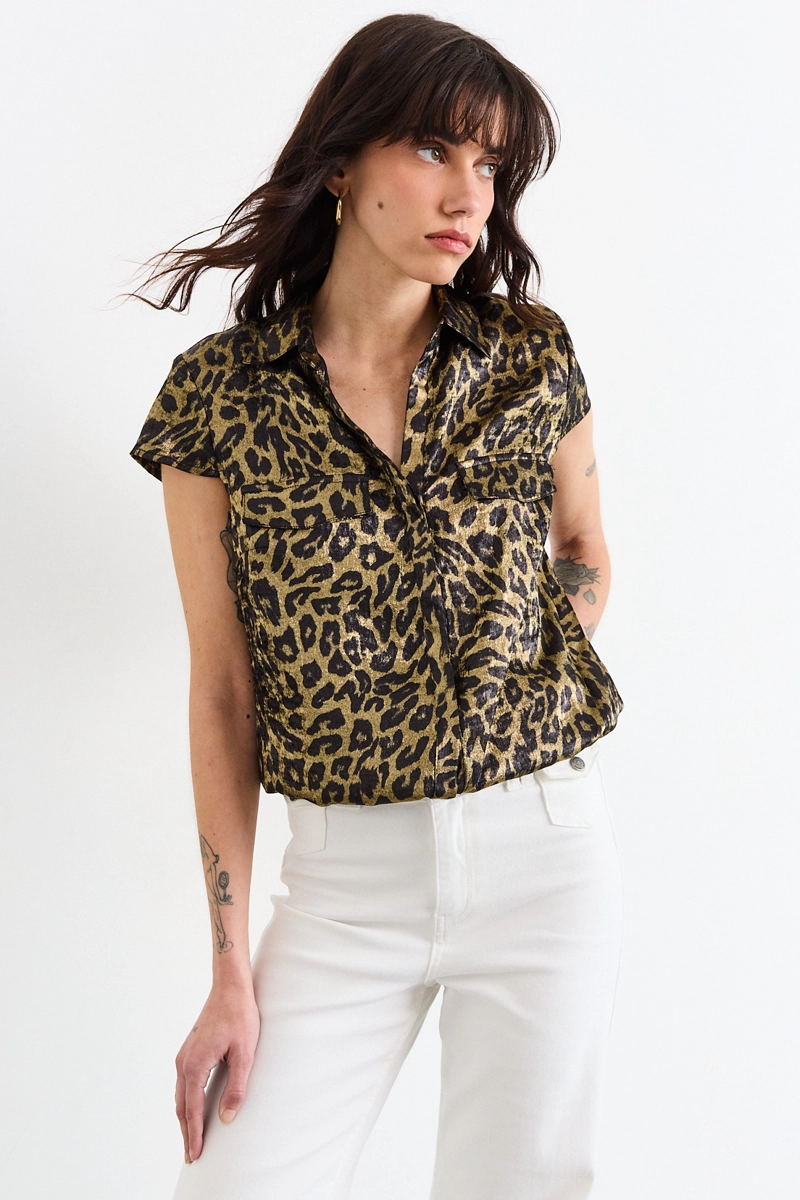 BLUSAS MANGA CORTA NEGRO MUJER IO - 1