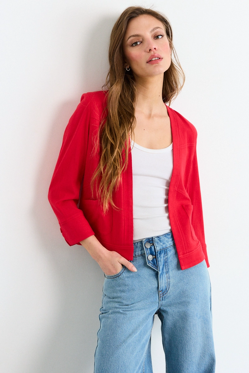 TAPADO ABIERTO ROJO MUJER IO - 1