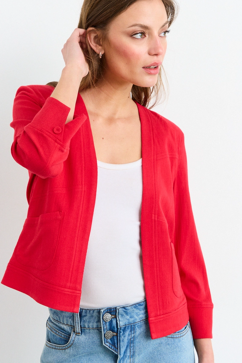 TAPADO ABIERTO ROJO MUJER IO - 2