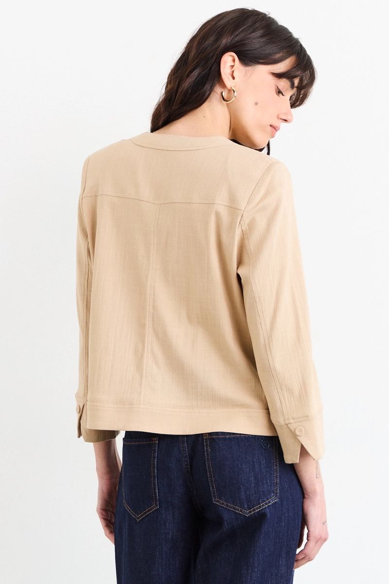 TAPADO ABIERTO BEIGE MUJER IO - 3