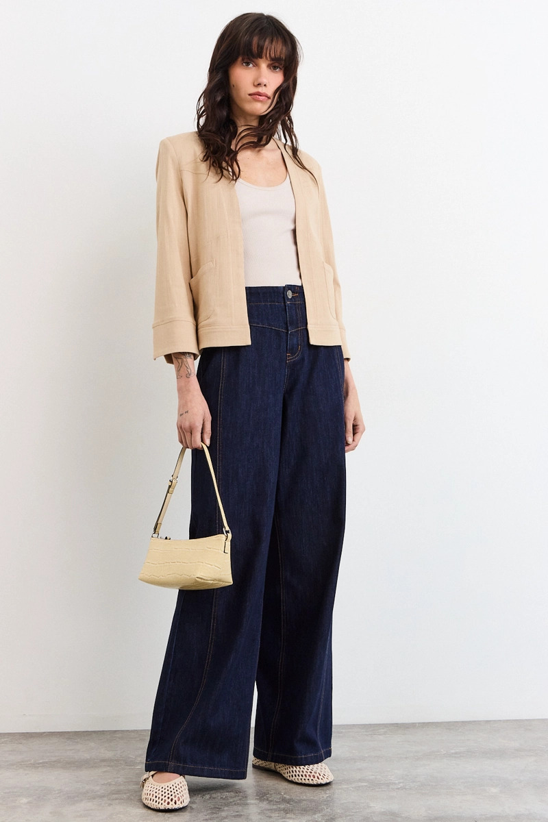 TAPADO ABIERTO BEIGE MUJER IO - 5