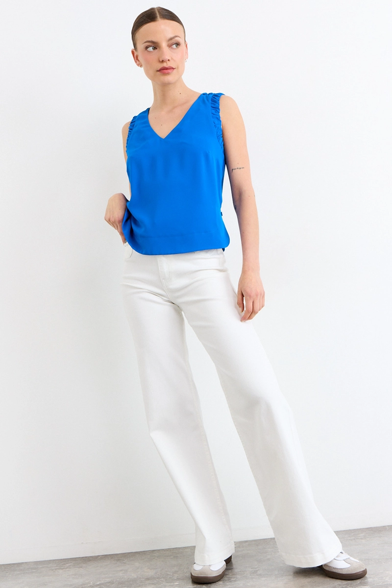 BLUSAS SIN MANGA AZUL MUJER IO - 4