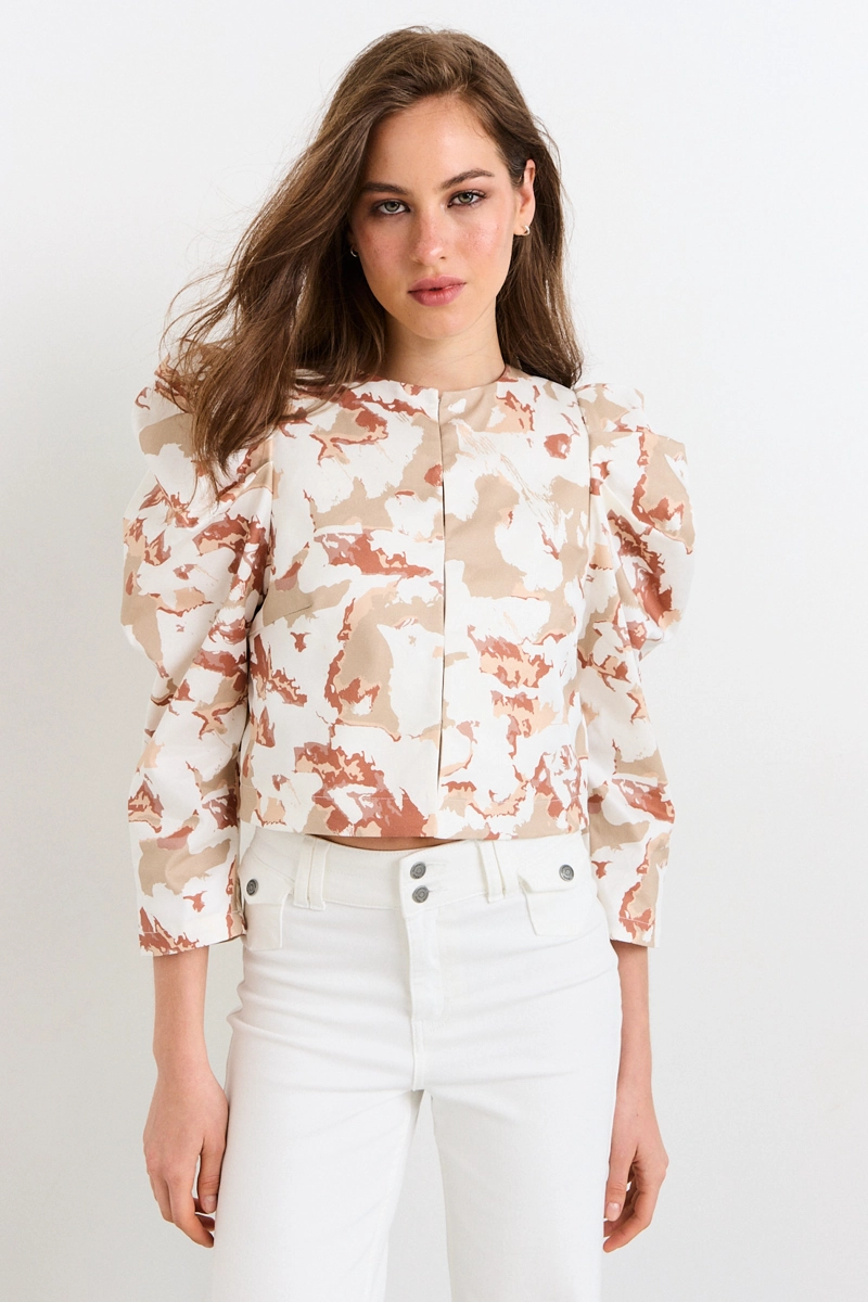 CHAQUETA BEIGE MUJER IO - 1