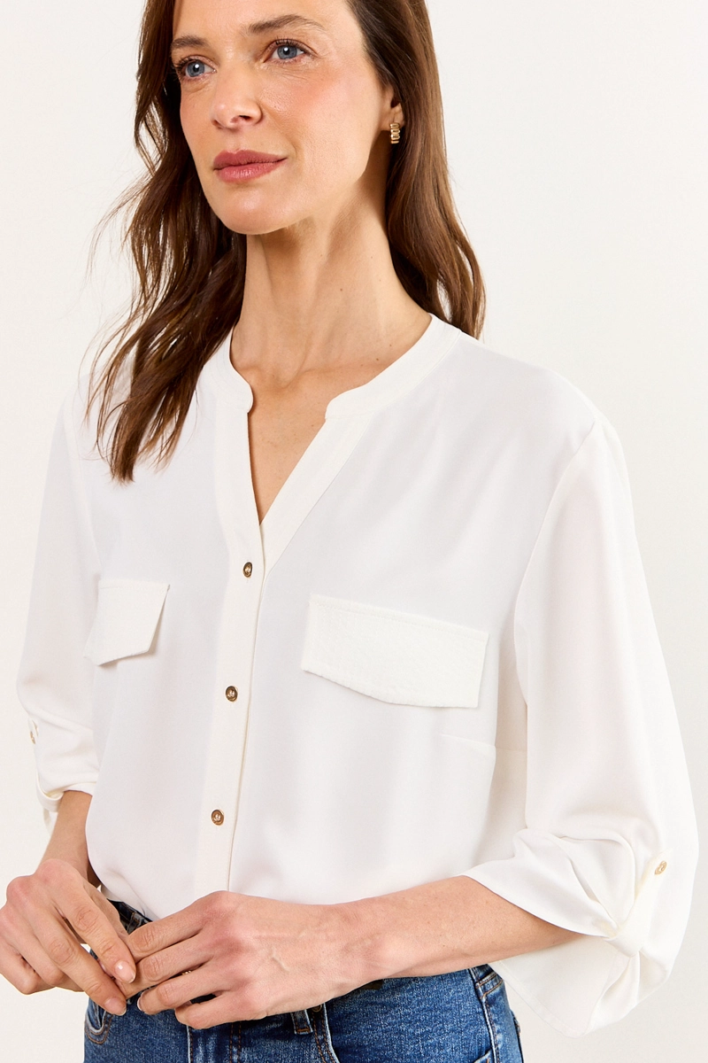 BLUSAS MANGA LARGA BLANCO MUJER MA GRIFFE - 1
