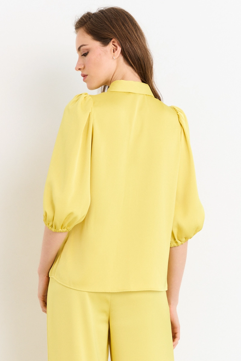 BLUSAS MANGA CORTA AMARILLO MUJER IO - 3