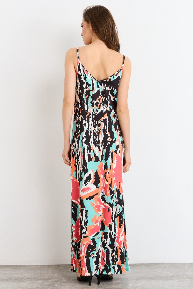 VESTIDO LARGO NEGRO MUJER IO - 4