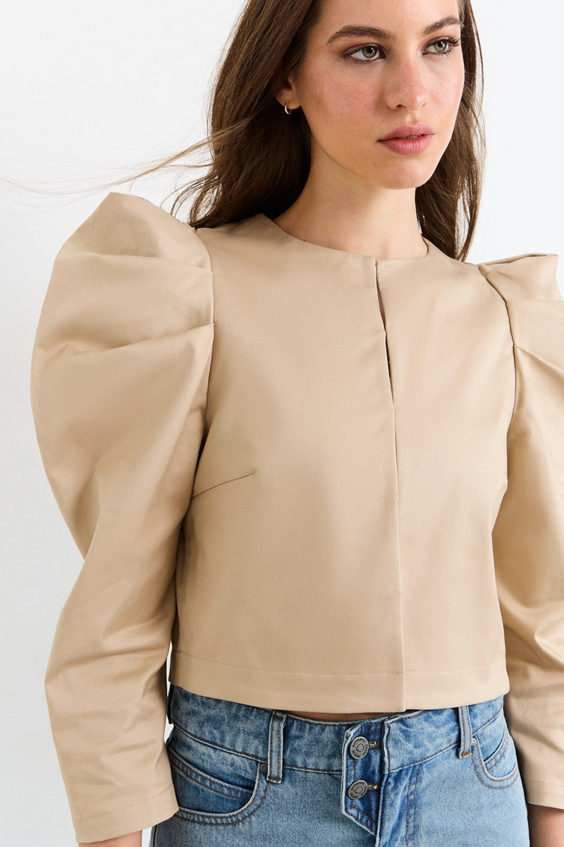 CHAQUETA BEIGE MUJER IO - 2