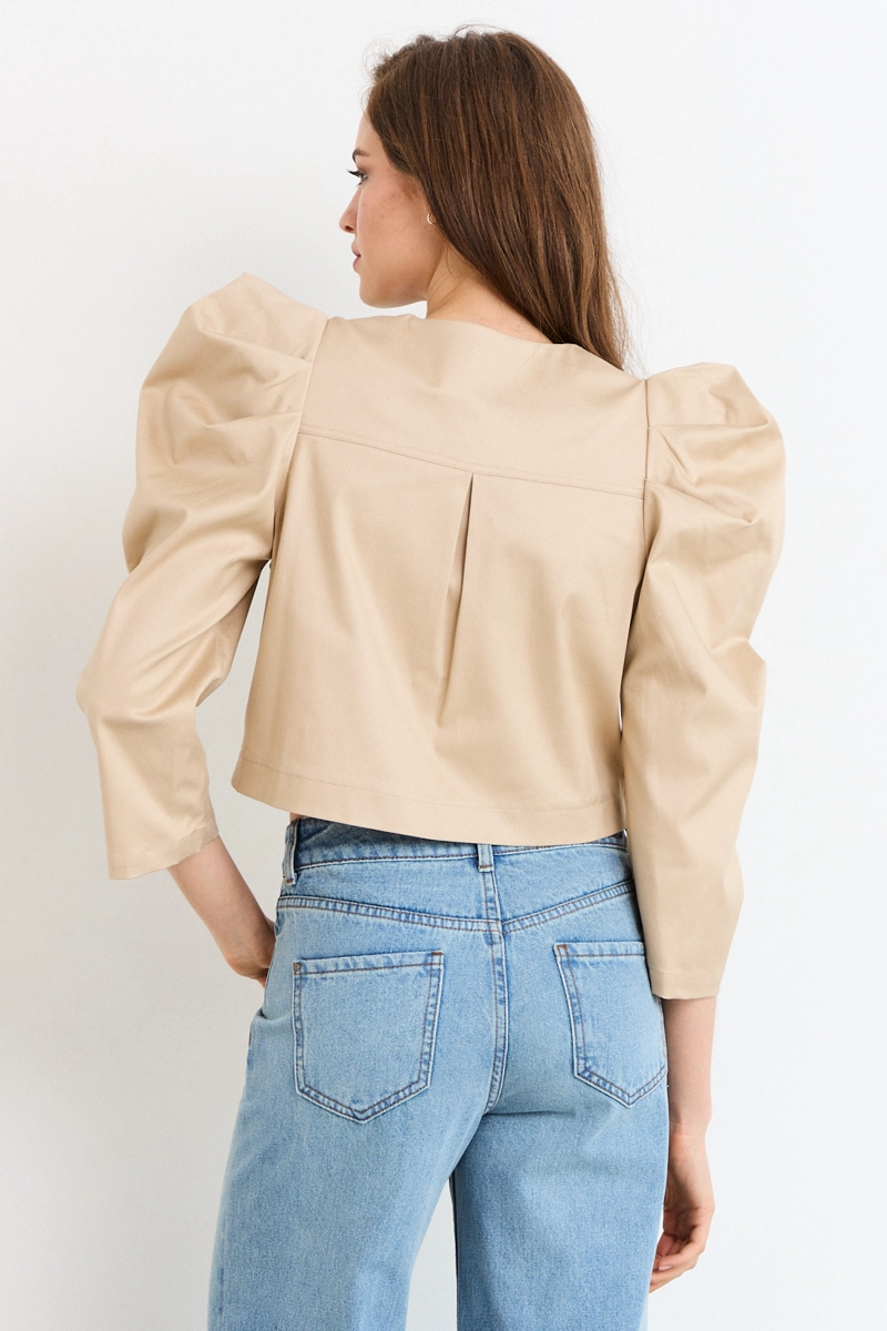 CHAQUETA BEIGE MUJER IO - 4