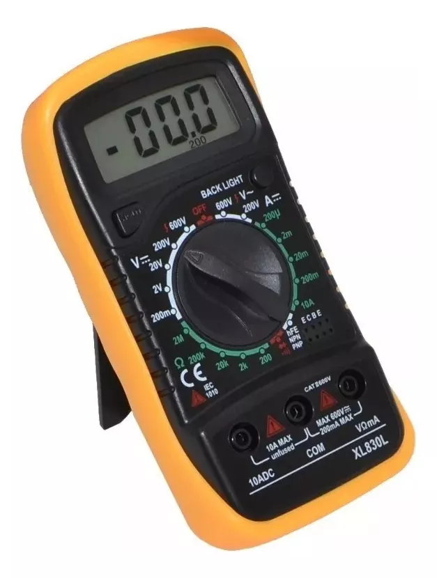 TESTER MULTITESTER MULTIMETRO DIGITAL PANTALLA PORTATIL - 4