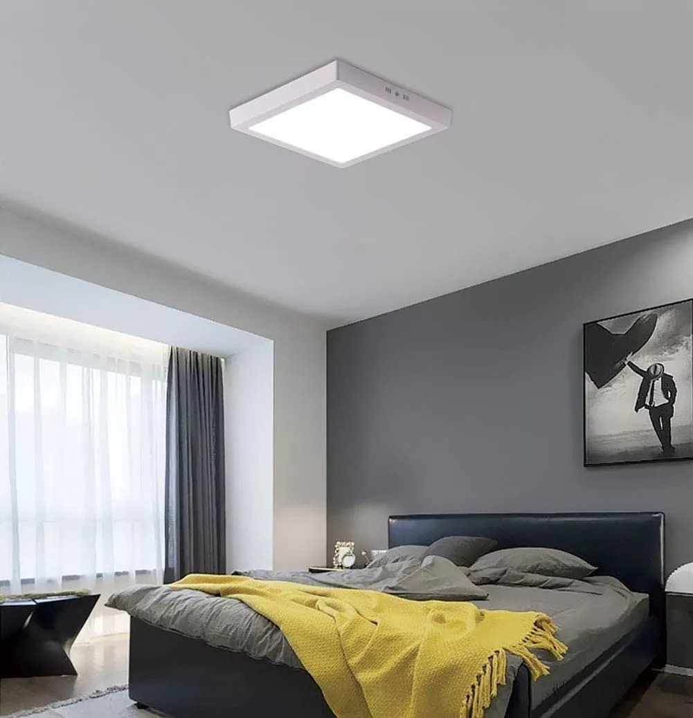 FOCO PLAFÓN PANEL LED 24 W SOBREPUESTO CUADRADO BLANCO FRÍO - 5