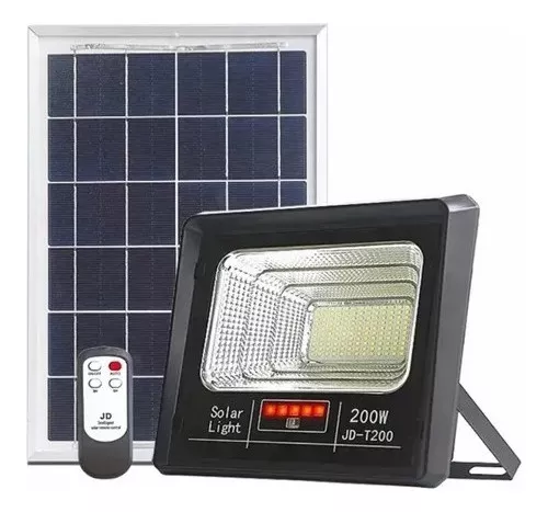 FOCO REFLECTOR SOLAR COMPAQPEAT INTERIOR Y EXTERIOR 200 W/P8-200 W COLOR DE LA CARCASA NEGRO - 1