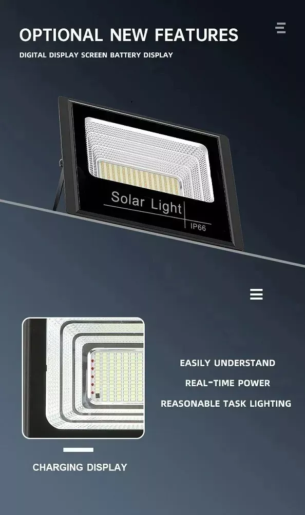 FOCO REFLECTOR 300W CON CONTROL PANEL SOLAR RESISTE AL AGUA - 4