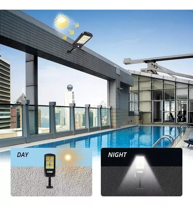 FOCO LUMINARIA LED SOLAR 160 LED CONTROL PANEL SENSOR - 4