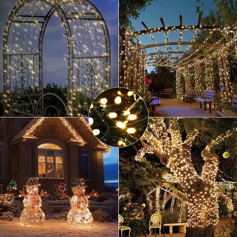 LUCES NAVIDAD X2 SOLAR GUIRNALDA AMARILLO 10 M - 5
