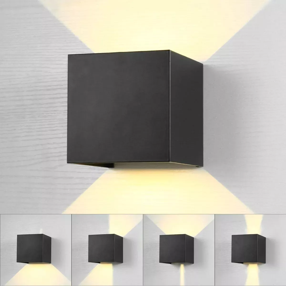 FOCO APLIQUE PARA PARED LED CUADRADO ALTA POTENCIA EXTERIOR - 1