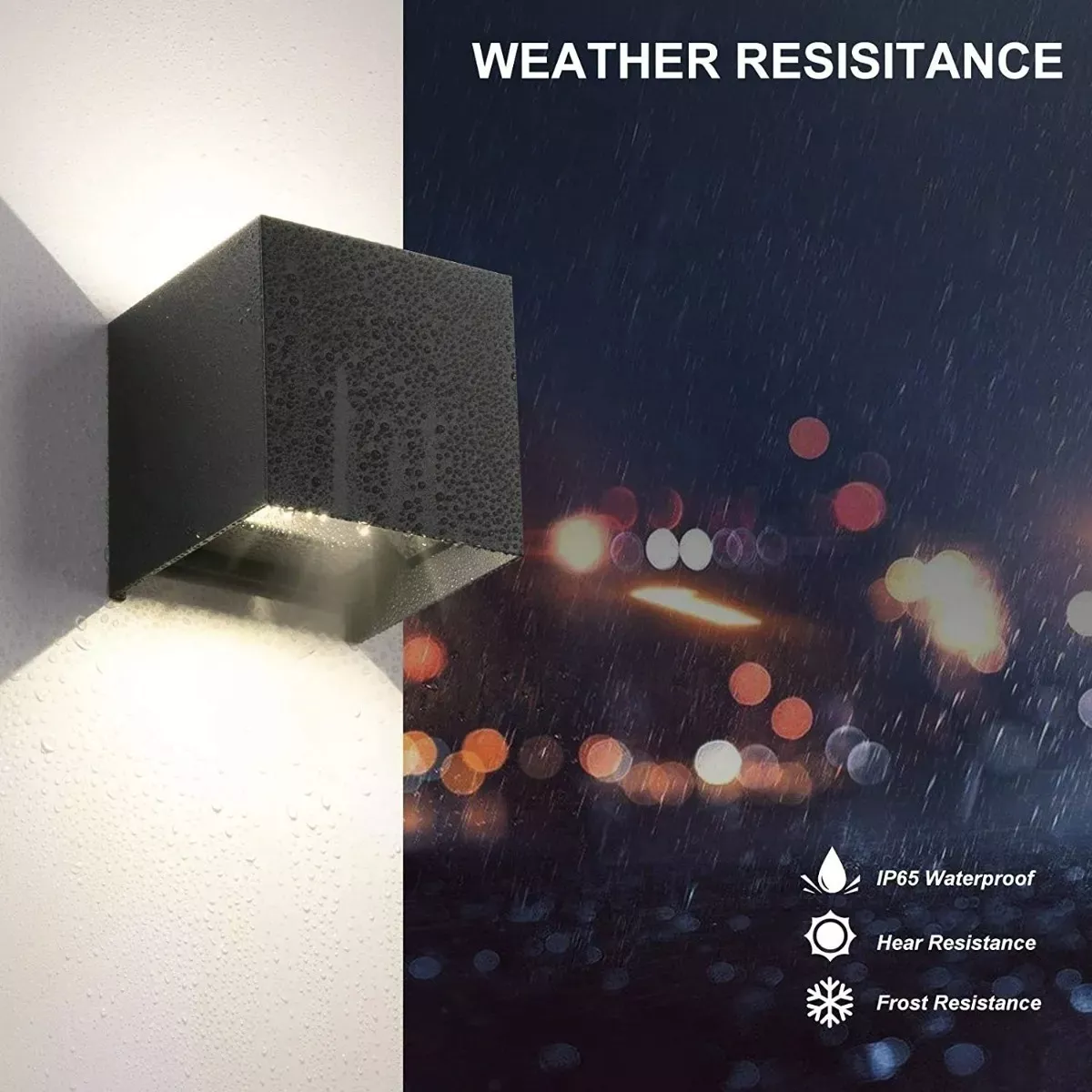 FOCO APLIQUE PARA PARED LED CUADRADO ALTA POTENCIA EXTERIOR - 2