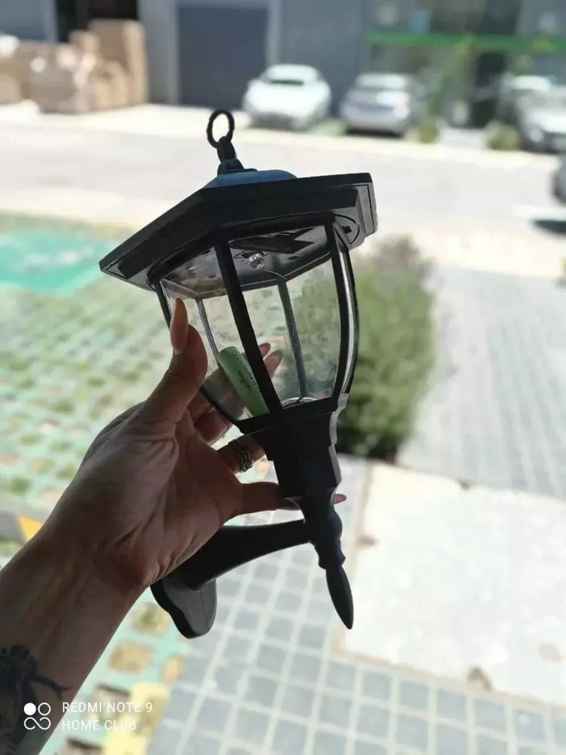 2 UNIDADES FAROL SOLAR RETRO EXTERIOR LUZ LED ANTIGUO /01 - 5