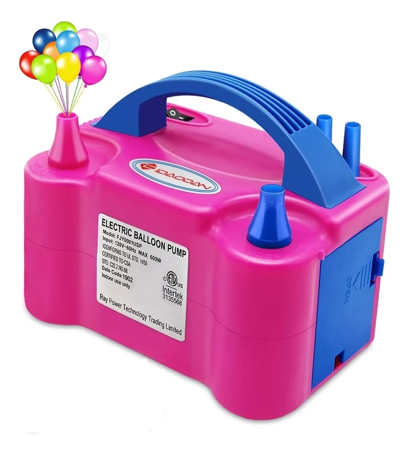 MÁQUINA INFLADOR GLOBO ELÉCTRICO 2 INYECTORES FIESTA - 1