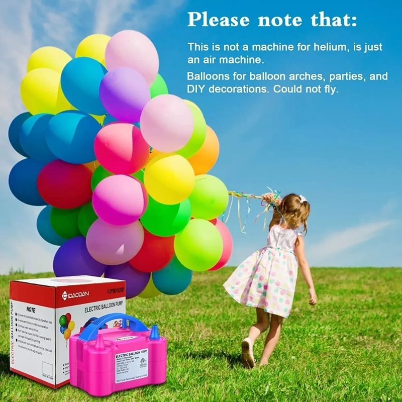 MÁQUINA INFLADOR GLOBO ELÉCTRICO 2 INYECTORES FIESTA - 3