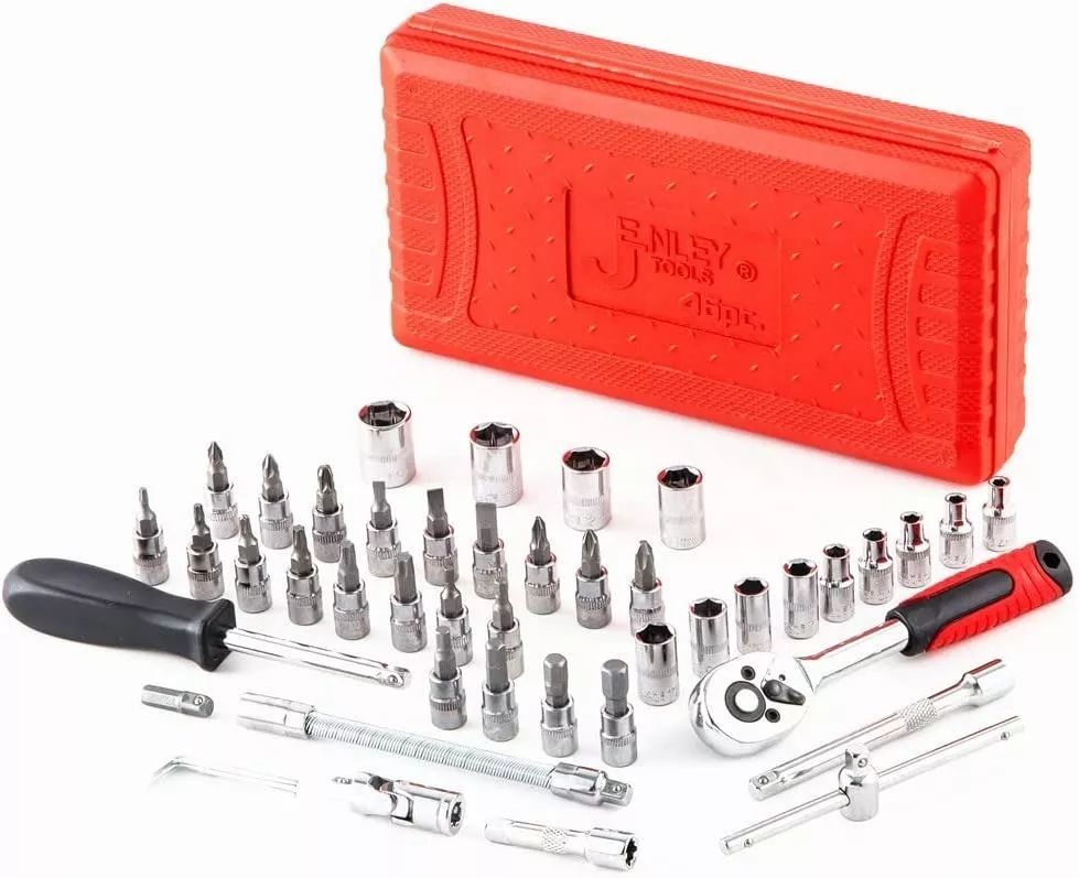 SET HERRAMIENTAS ZHUOTAI DESIGN MECANICAS 46 PIEZAS DADOS ACERO - 1