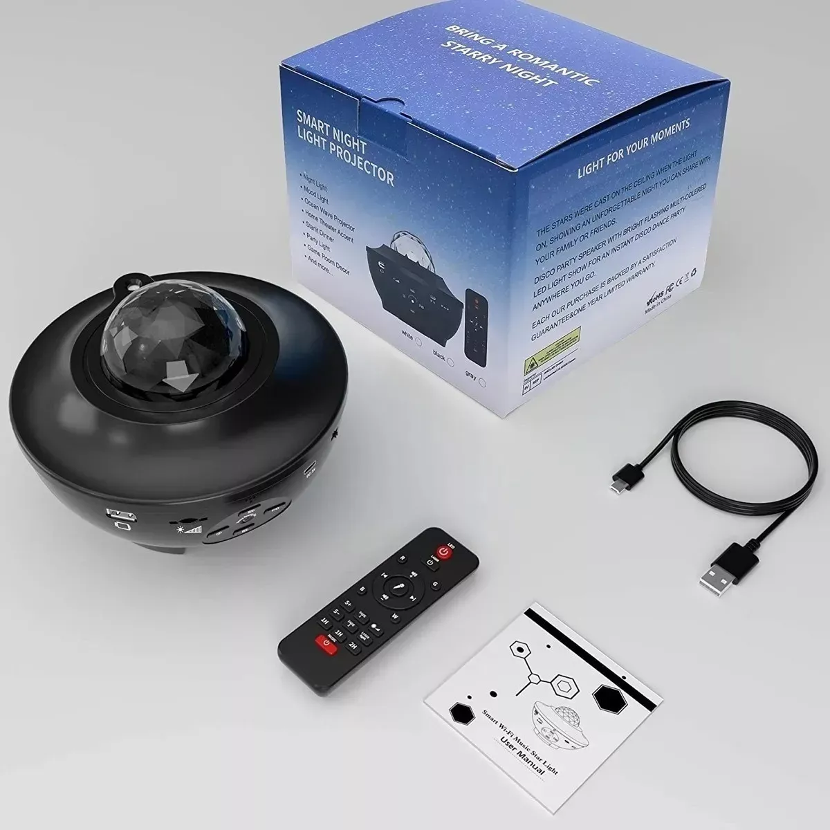 PROYECTOR GALAXY GALAXIA ESTRELLAS UNIVERSO CON BLUETOOTH MUSICA - 2
