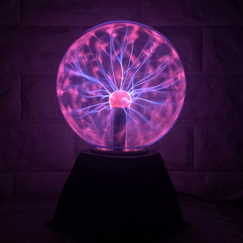 LÁMPARA MESA TESLA PLASMA ENERGÍA TACTIL BOLA RAYOS VELADOR - 2