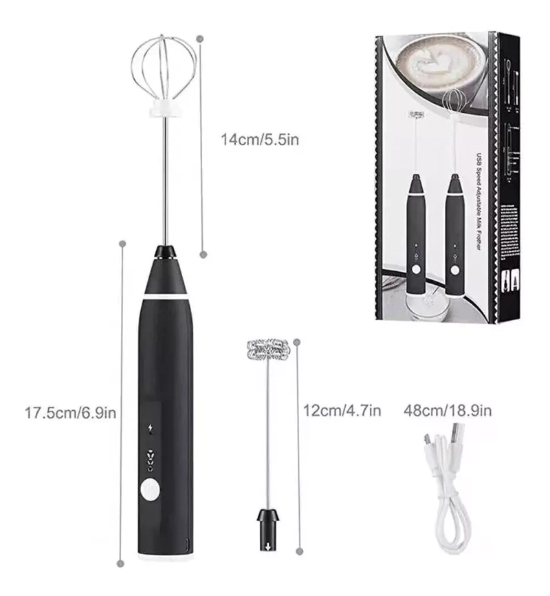 BATIDORA UNIQUE MINI BATIDOR CAFÉ ESPUMA REVOLVEDOR RECARGABLE USB - 3
