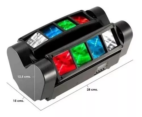 LUCES CABEZA MOVIL PROFESIONAL MARVEL SPIDER LED RGBW DMX FIESTA - 5