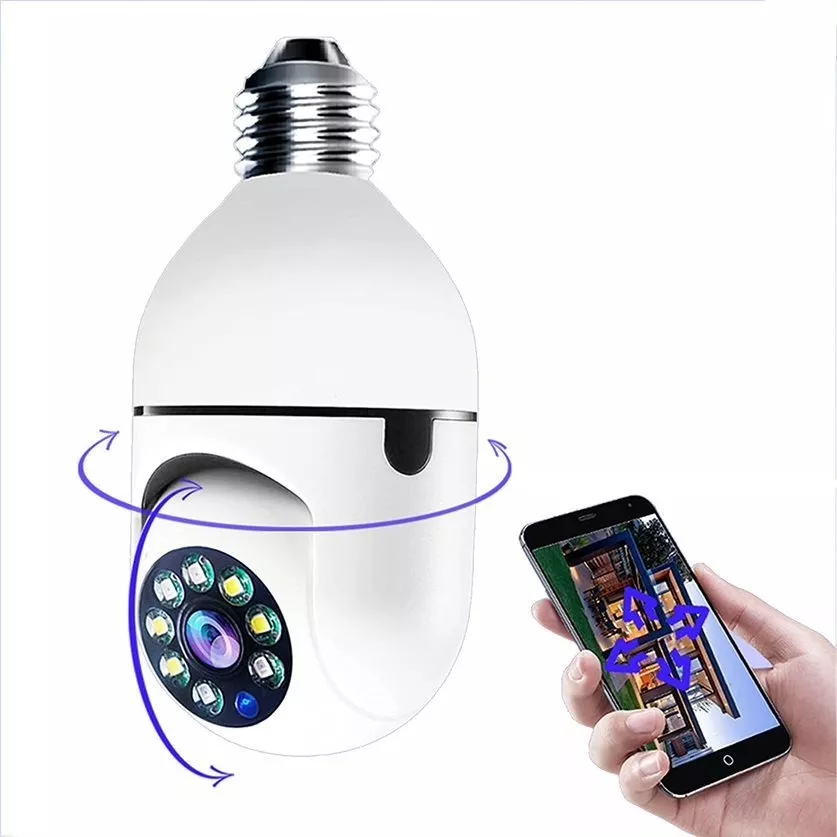 CÁMARA IP SEGURIDAD AMPOLLETA MOTORIZADA 360° E27 SOCKET