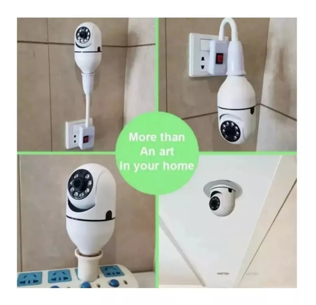 CÁMARA IP SEGURIDAD AMPOLLETA MOTORIZADA 360° E27 SOCKET - 5