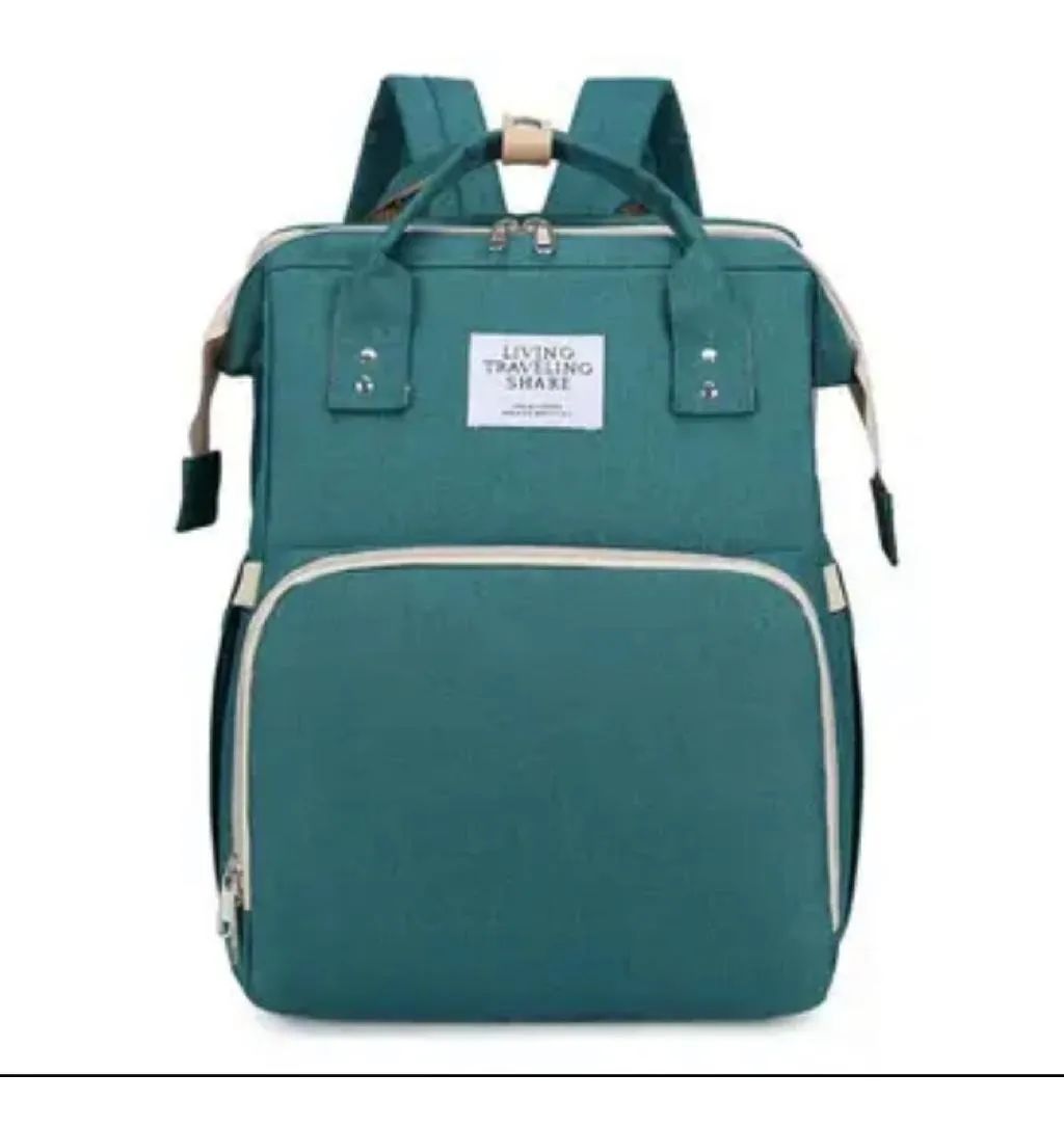 UN BOLSO MOCHILA 3 EN 1 PAÑALERA, CUNA, MUDADOR PORTÁTIL. - 1