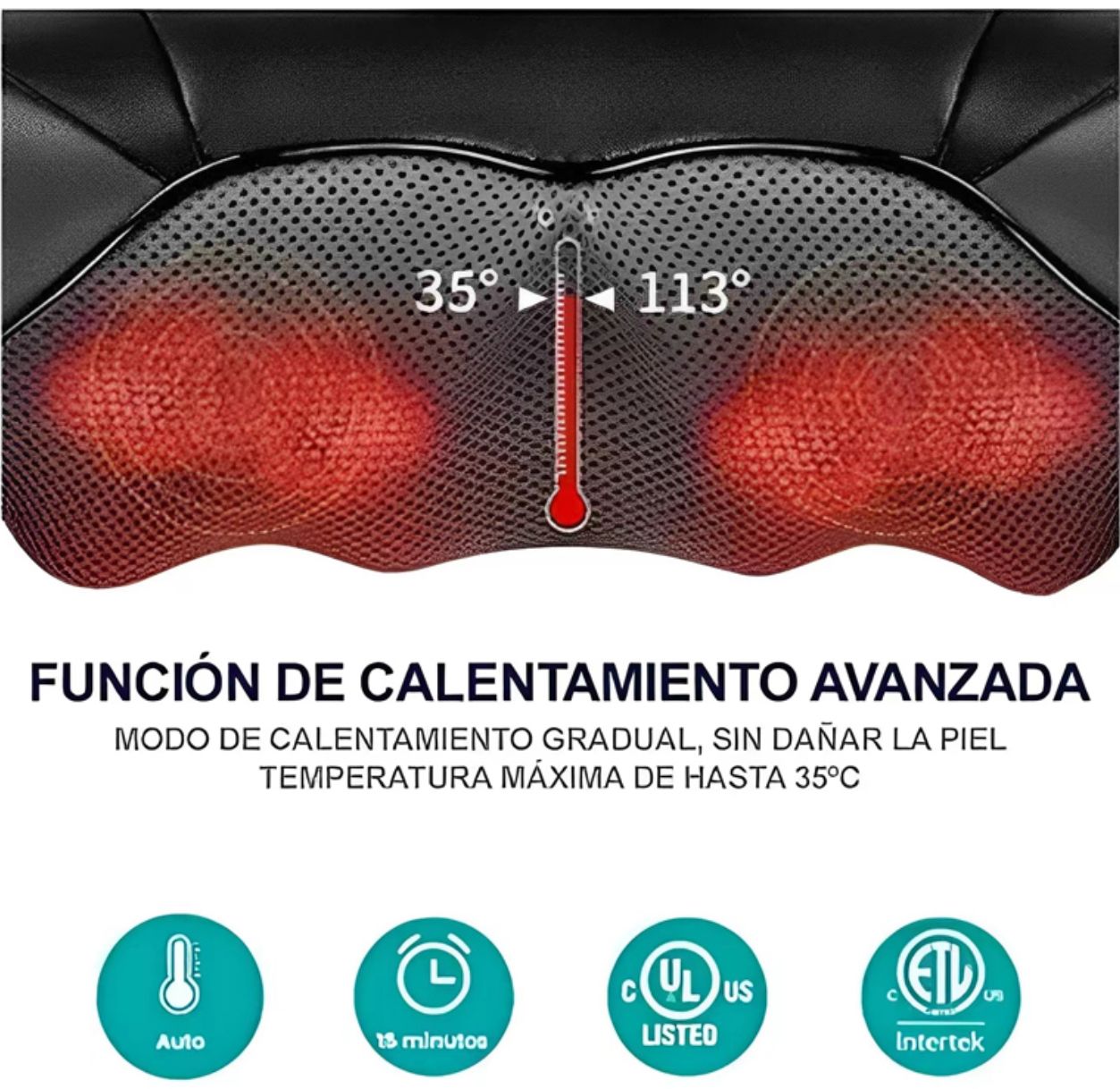 MASAJEADOR ELECTRICO HOMBROS CUELLO ESPALDA RELAJANTE - 4