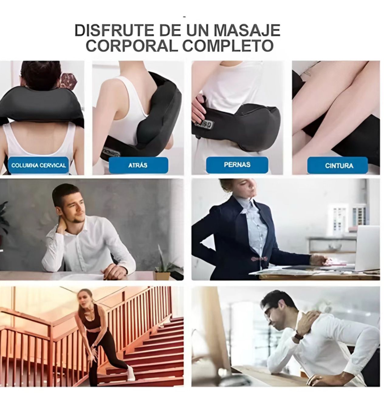 MASAJEADOR ELECTRICO HOMBROS CUELLO ESPALDA RELAJANTE - 6