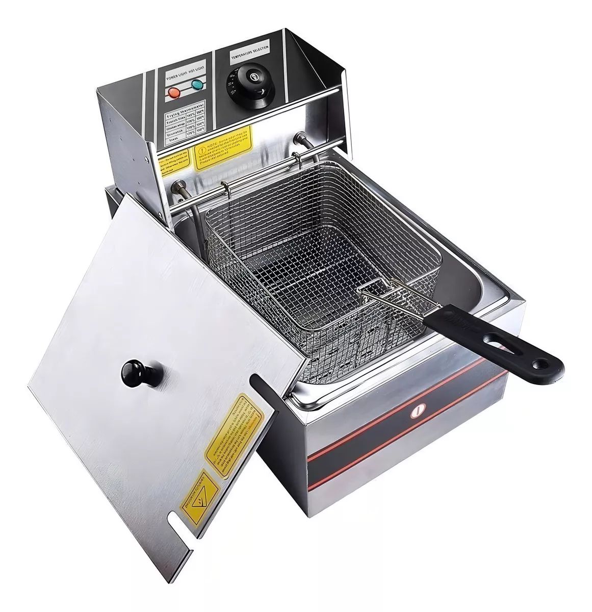 FREIDORA 6L GRADO COMERCIAL COLOR PLATEADO - 3