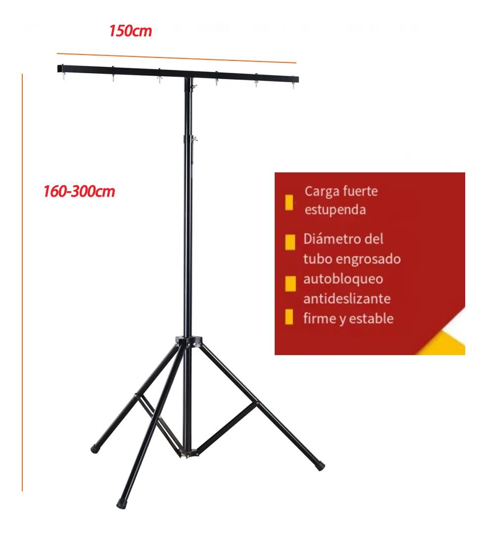 SOPORTE DE TRÍPODE DE METAL 3M PARA 6 LUCES - 5
