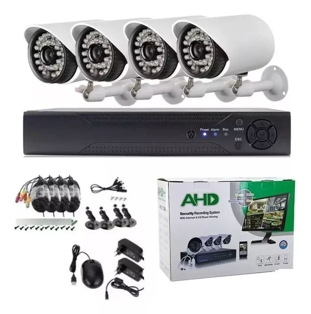 KIT CCTV 4 CAMARAS SEGURIDAD DVR WIFI HD1080P - 1