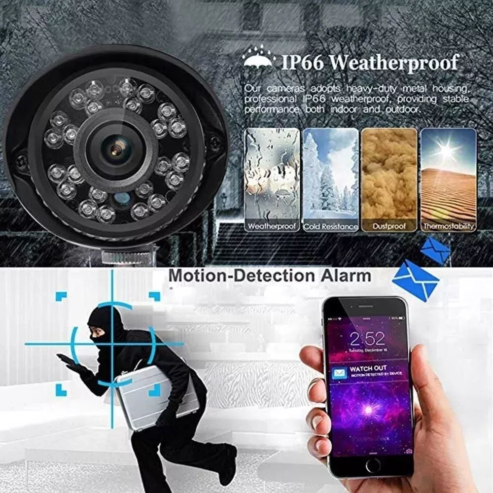KIT CCTV 4 CAMARAS SEGURIDAD DVR WIFI HD1080P - 2