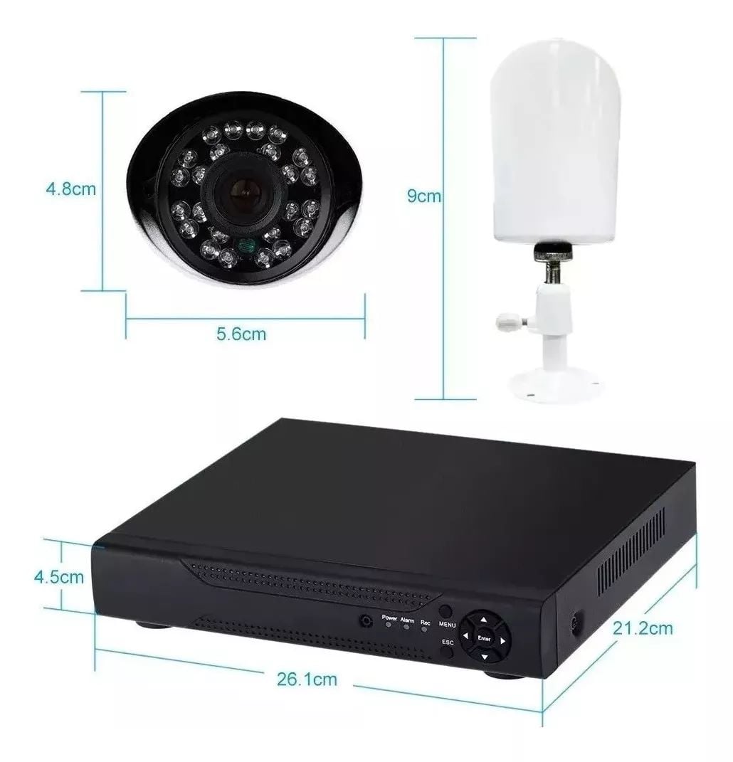 KIT CCTV 4 CAMARAS SEGURIDAD DVR WIFI HD1080P - 4