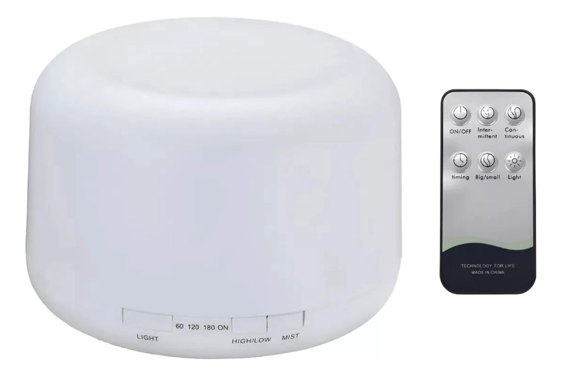 HUMIDIFICADOR ULTRASONICO DIFUSOR 500ML EN COLOR BLANCO - 1